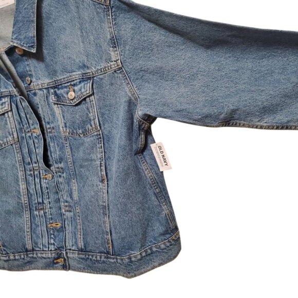 NWT Denim Jacket Old Navy Relaxed Classic XXL Birdie - Picture 8 of 14